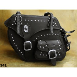 LEATHER SADDLEBAGS S41 *TO...