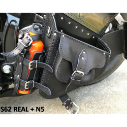 Sacoches Moto S62 REAL avec porte-gobelet H-D SOFTAIL