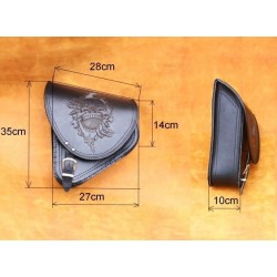 Bőr táska S54 SEWN-ON SKULL H-D SOFTAIL