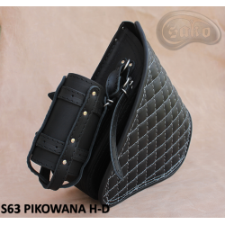 LEATHER SADDLEBAG S63 QUILTED H-D SOFTAIL