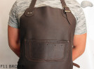 Tablier de protection en cuir F11 BROWN/boucher/soudure/chef/barbecue/serrurier