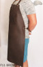 Tablier de protection en cuir F11 BROWN/boucher/soudure/chef/barbecue/serrurier