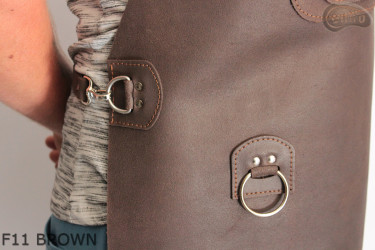 Tablier de protection en cuir F11 BROWN/boucher/soudure/chef/barbecue/serrurier