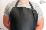 Tablier de protection en cuir F31/boucher/soudure/chef/barbecue/serrurier