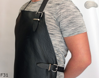 Tablier de protection en cuir F31/boucher/soudure/chef/barbecue/serrurier