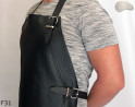 Tablier de protection en cuir F31/boucher/soudure/chef/barbecue/serrurier
