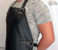 Tablier de protection en cuir F31/boucher/soudure/chef/barbecue/serrurier