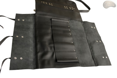 Sac à couteaux / pochette BLACK MATTE AVEC ZIPPE (modèle 3)