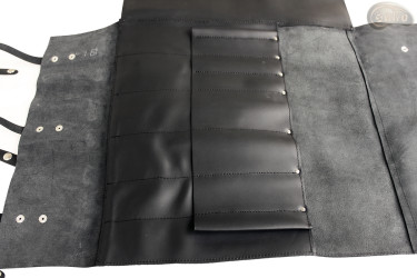 Torba / pokrowiec na noże CZARNA MATOWA Z SUWAKAMI (model 3)