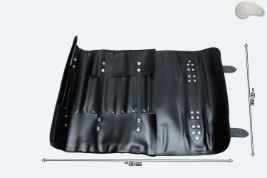 Sac à couteaux / pochette BLACK MATTE AVEC ZIPPE (modèle 3)