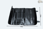 Sac à couteaux / pochette BLACK MATTE AVEC ZIPPE (modèle 3)