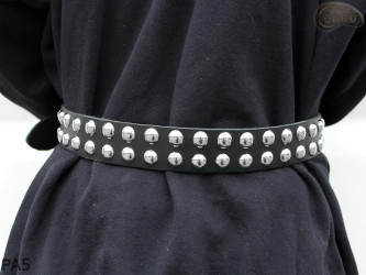 Ceinture pantalon/jupe en cuir PA5 avec rivets décoratifs 14 mm