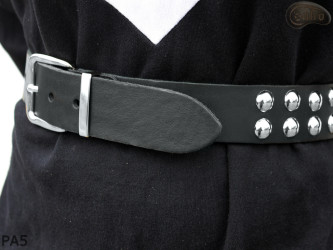 Ceinture pantalon/jupe en cuir PA5 avec rivets décoratifs 14 mm