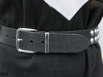 Ceinture pantalon/jupe en cuir PA5 avec rivets décoratifs 14 mm