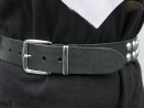 Ceinture pantalon/jupe en cuir PA5 avec rivets décoratifs 14 mm