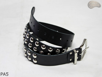 Ceinture pantalon/jupe en cuir PA5 avec rivets décoratifs 14 mm