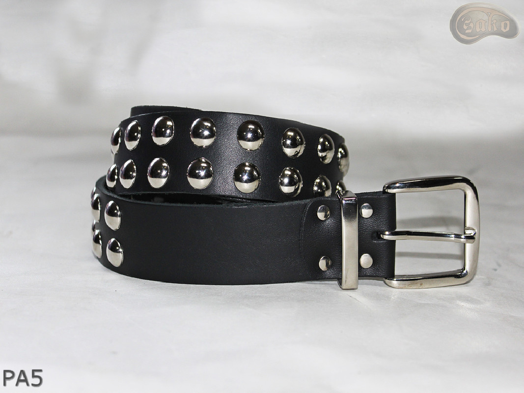 Ceinture pantalon/jupe en cuir PA5 avec rivets décoratifs 14 mm