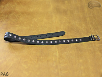 Ceinture pantalon/jupe en cuir PA6 avec rivets décoratifs 17 mm
