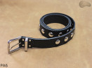 Ceinture pantalon/jupe en cuir PA6 avec rivets décoratifs 17 mm