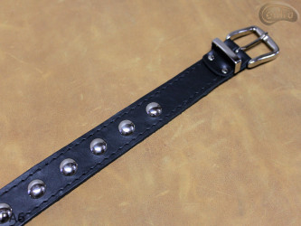 Ceinture pantalon/jupe en cuir PA6 avec rivets décoratifs 17 mm