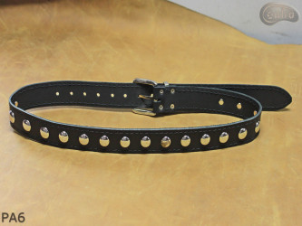 Ceinture pantalon/jupe en cuir PA6 avec rivets décoratifs 17 mm