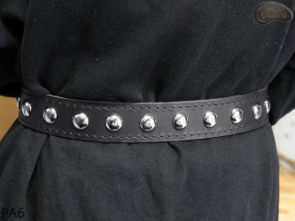 Ceinture pantalon/jupe en cuir PA6 avec rivets décoratifs 17 mm