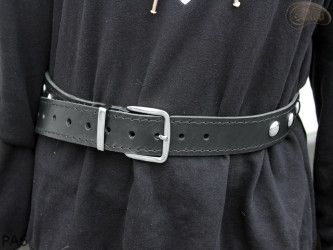 Ceinture pantalon/jupe en cuir PA6 avec rivets décoratifs 17 mm