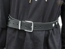Ceinture pantalon/jupe en cuir PA6 avec rivets décoratifs 17 mm