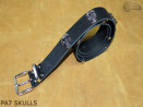Ceinture pantalon/jupe en cuir PA7 avec têtes de mort