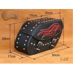 LEATHER SADDLEBAGS S04 B RED EAGLE  **TO REQUEST**