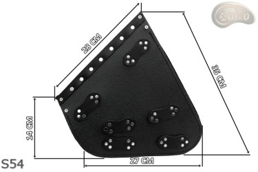 LEATHER SADDLEBAG S54 GRIM REAPER H-D SOFTAIL