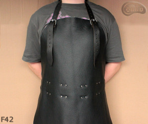 Tablier de protection en cuir F42/boucher/soudure/chef/barbecue/serrurier