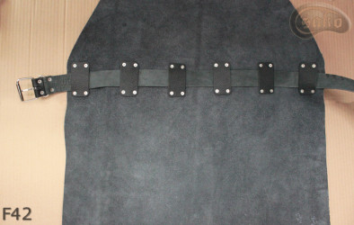 Tablier de protection en cuir F42/boucher/soudure/chef/barbecue/serrurier