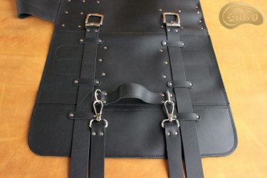 Sac à couteaux / pochette   CUIR DE VACHETTE NOIR( modèle 4)