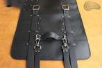 Sac à couteaux / pochette   CUIR DE VACHETTE NOIR( modèle 4)