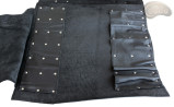 Sac à couteaux / pochette   CUIR DE VACHETTE NOIR( modèle 4)