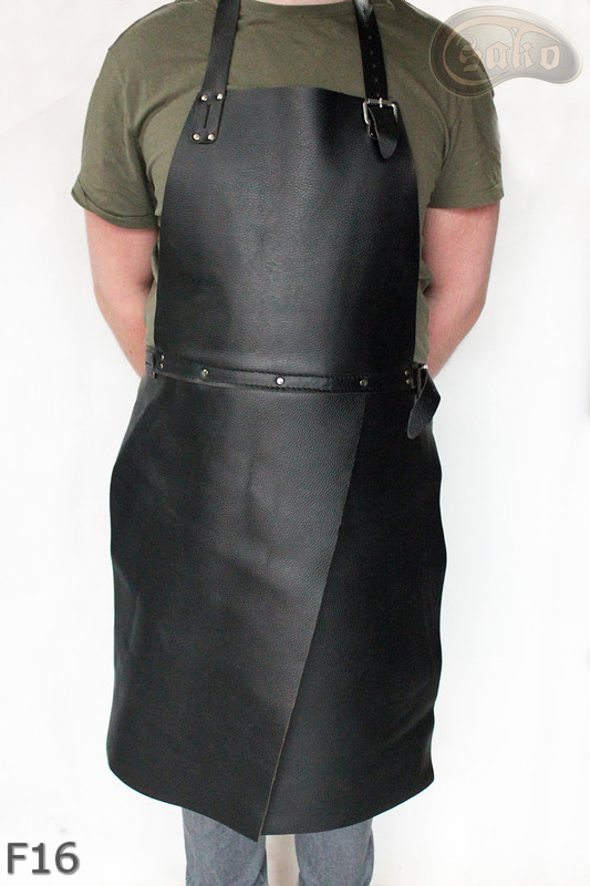 Tablier de protection en cuir F16/boucher/soudure/chef/barbecue/serrurier