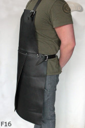 Tablier de protection en cuir F16/boucher/soudure/chef/barbecue/serrurier