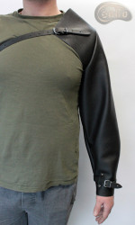 Manchon de protection en cuir avec sangles réglables