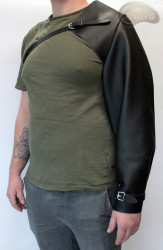 Manchon de protection en cuir avec sangles réglables