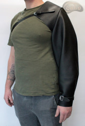Manchon de protection en cuir avec sangles réglables