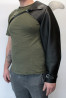 Leather protective welding sleeve with adjustable straps