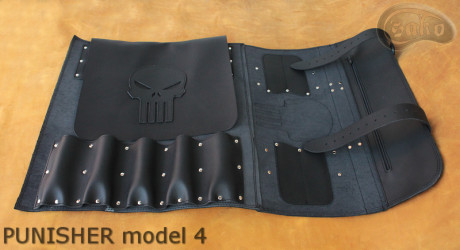 Torba/ pokrowiec na noże CZARNA LICÓWKA PUNISHER (model 4)
