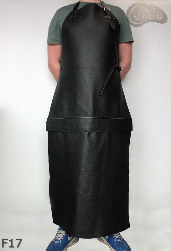 Leather apron F17 two-piece protective / butcher / welding / cook / barbecue / locksmith