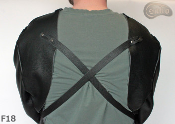 Leather apron F18 protective front with sleeves / butcher / welding / cook / barbecue / locksmith