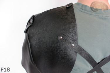 Leather apron F18 protective front with sleeves / butcher / welding / cook / barbecue / locksmith