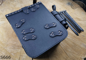 LEATHER SADDLEBAG S666 H-D SOFTAIL