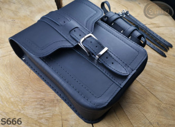 LEATHER SADDLEBAG S666 H-D SOFTAIL
