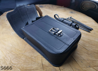 LEATHER SADDLEBAG S666 H-D SOFTAIL