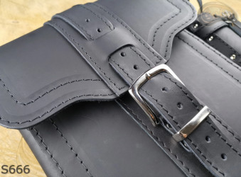 LEATHER SADDLEBAG S666 H-D SOFTAIL